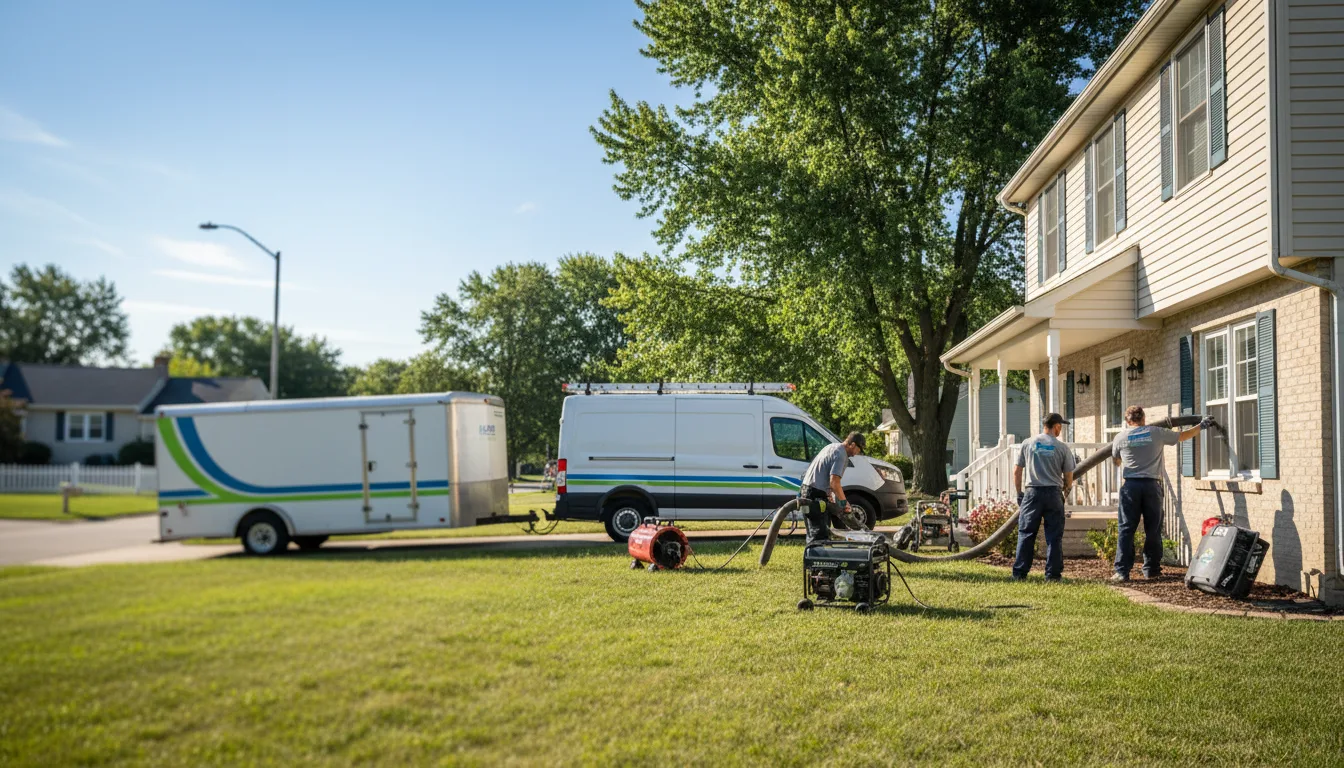 Flooded Basement Restoration And Cleanup With Repair in Troy, IN near me